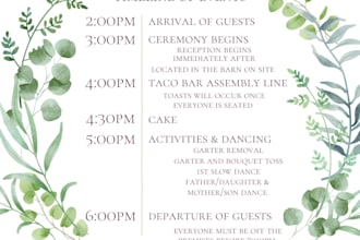 design an itinerary brochure