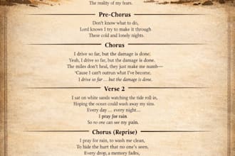review and rewrite your lyrics for natural flow