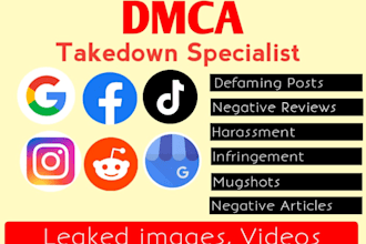 remove fake, defamation, harassment, copyright, illegal, leaked, mugshots