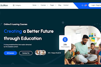 build education website lms website educational elearning website course website