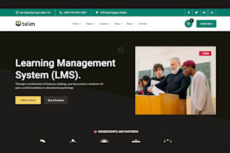 build education website lms website educational elearning website course website