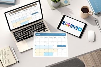 create professional social media, weekly calendars for 2026