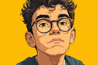 draw a cute cartoon portrait