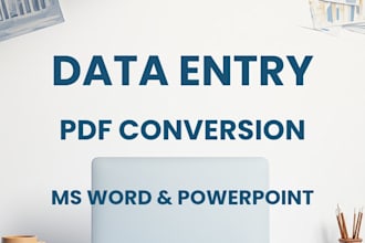 do data entry and PDF conversion