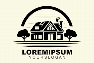 design modern luxury awesome house logo foryour company
