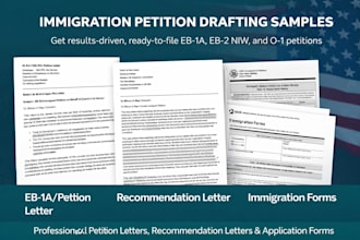 provide eb1a and eb2 niw petition drafting services
