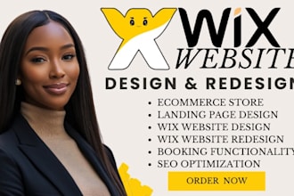 build clean, modern wix ecommerce online store, wix website landing page design