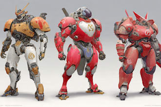 high quality robot, mecha concepts