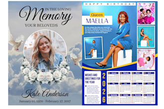 design a professional funeral program, obituary, memorial or church flyer fast
