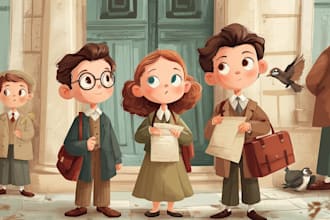 children book illustration and children book illustration