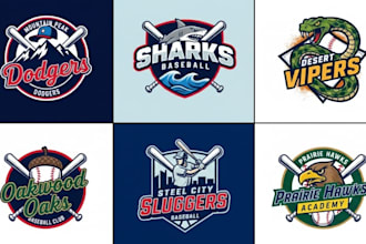 do professional baseball team jersey sports club logo design for you