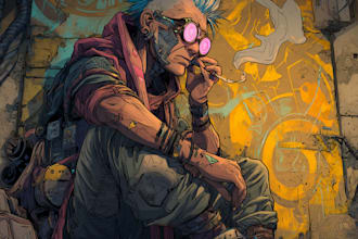 create cyberpunk and retro aesthetic characters
