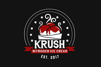 design awesome food logo for a nitrogen ice cream company