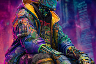 cyberpunk character, original character design