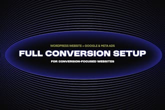 wordpress website with google and meta ads setup