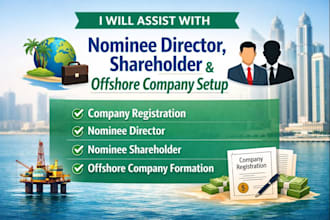 assist with nominee director, shareholder and offshore company setup