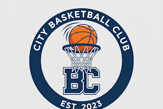 design a professional basketball logo