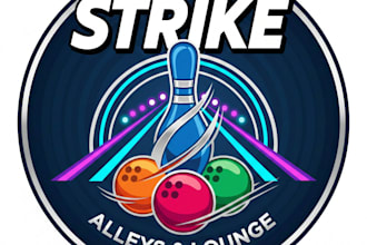 design a professional bowling logo
