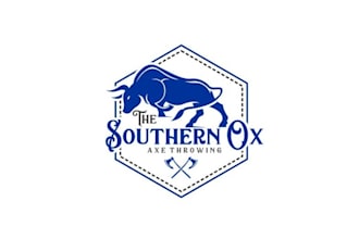 do iconic nice logo for the southern ox axe throwing venue