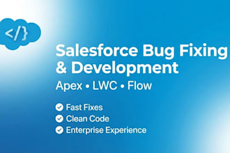 fix salesforce apex, lwc, flow and trigger bugs fast