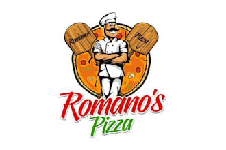 design awesome pizza chef logo