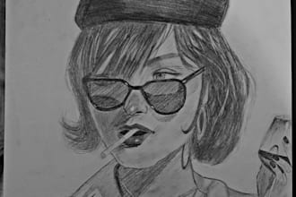 draw hand drawn portrait sketch from a photo