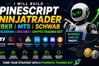 build pinescript ninjatrader ibkr mt5 schwab telegram discord crypto trading bo