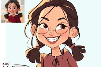 draw a funny caricature with my style