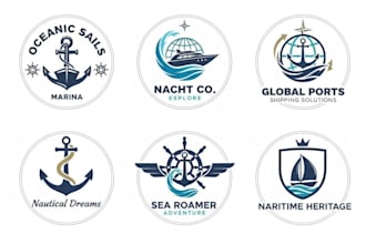 create marine, ships, boats and yacht brands logo  for you