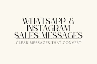 high converting whatsapp and instagram sales messages