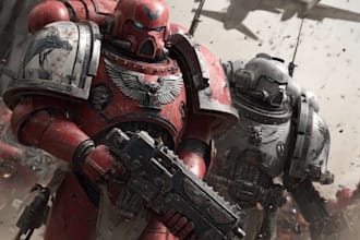 design a warhammer 40k character art