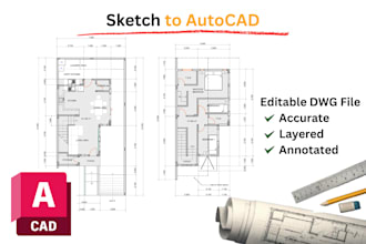 convert PDF or sketches to autocad