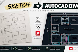 convert PDF or sketches to autocad