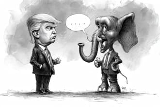 create digital political cartoon for political cartoon