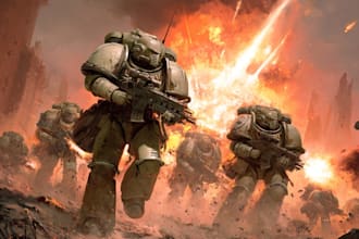 drawing a  warhammer 40k art and illustration