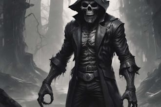 draw fantasy horror character art or horror art