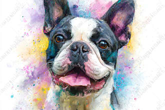create a custom watercolor pet portrait