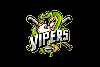 design unique baseball team vipers logo