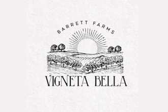 design vineyard mid west farm logo