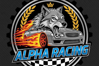 design a fast and dynamic racing logo for your team