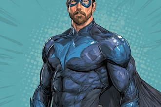draw you like a custom superhero