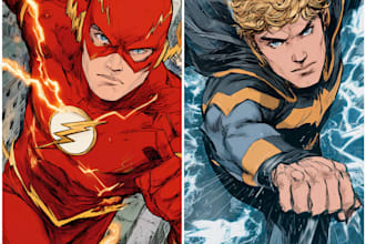 draw you dc or marvel style comic book and superhero