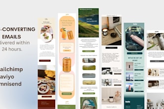 design converting email campaigns for mailchimp and klaviyo
