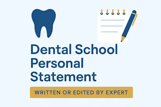 edit personal statement for medical or dental school application