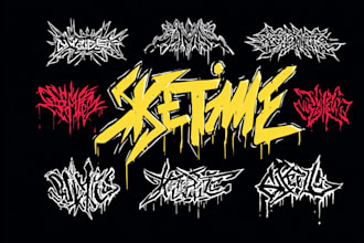create graffiti art design for your logo or word