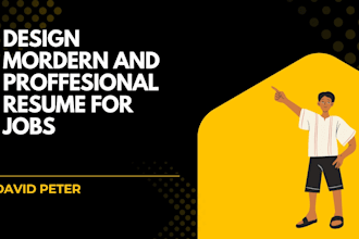design mordern and proffesional resume for jobs