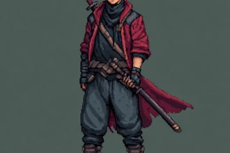 ilustración digital or pixel art