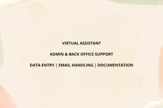 provide professional admin and back office support services