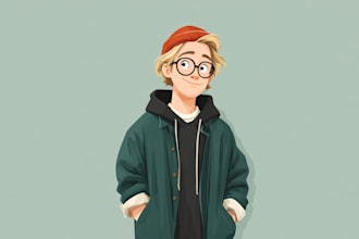 draw cartoon vector portrait or illustration