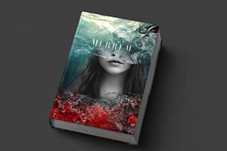 create a horror book cover illustration for your novel